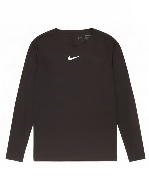 Top Nike Ragazzo Dri Fit Slim Manica Lunga 13-14 Anni XL Poliestere Nero