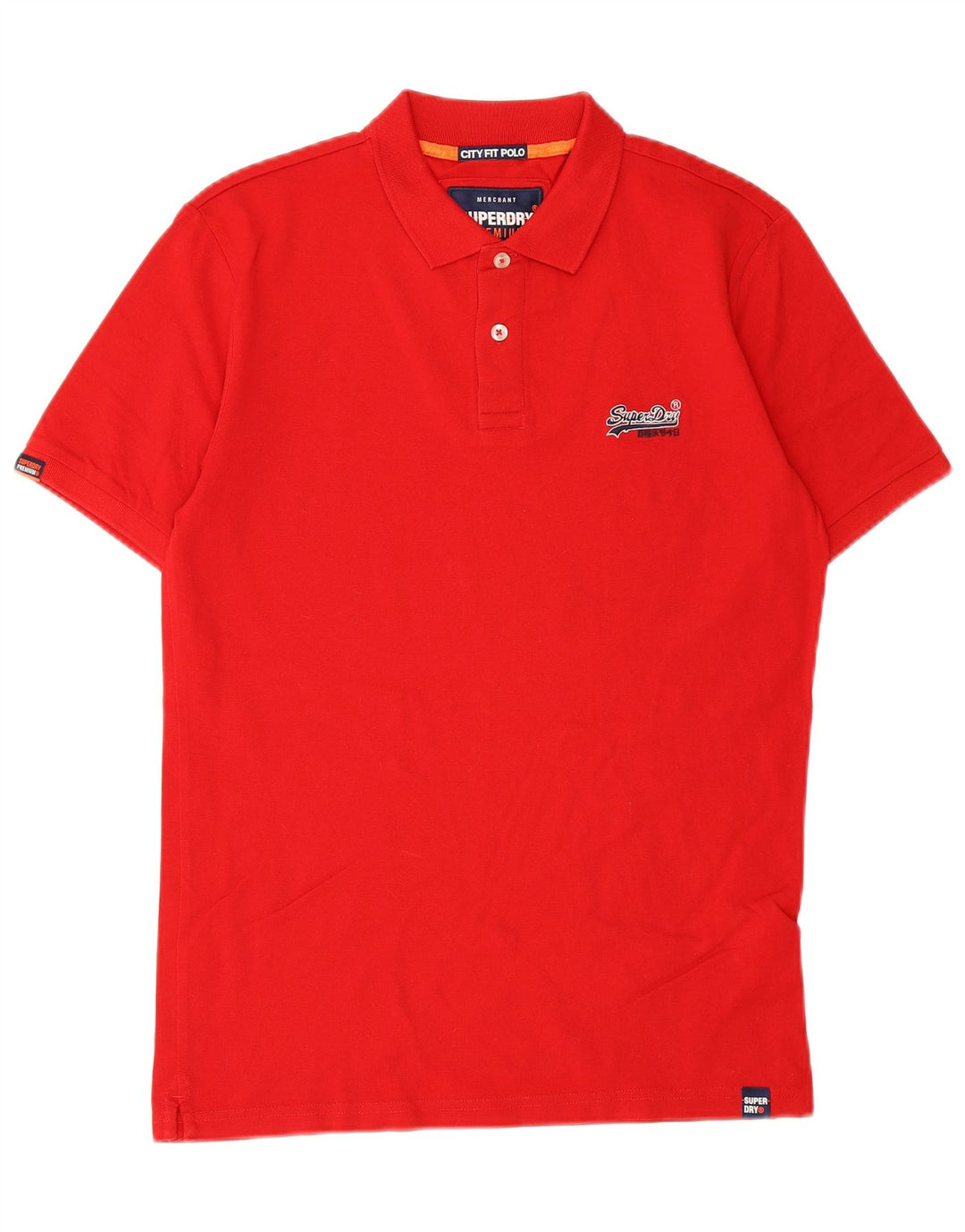 Polo da uomo Superdry in cotone rosso medio