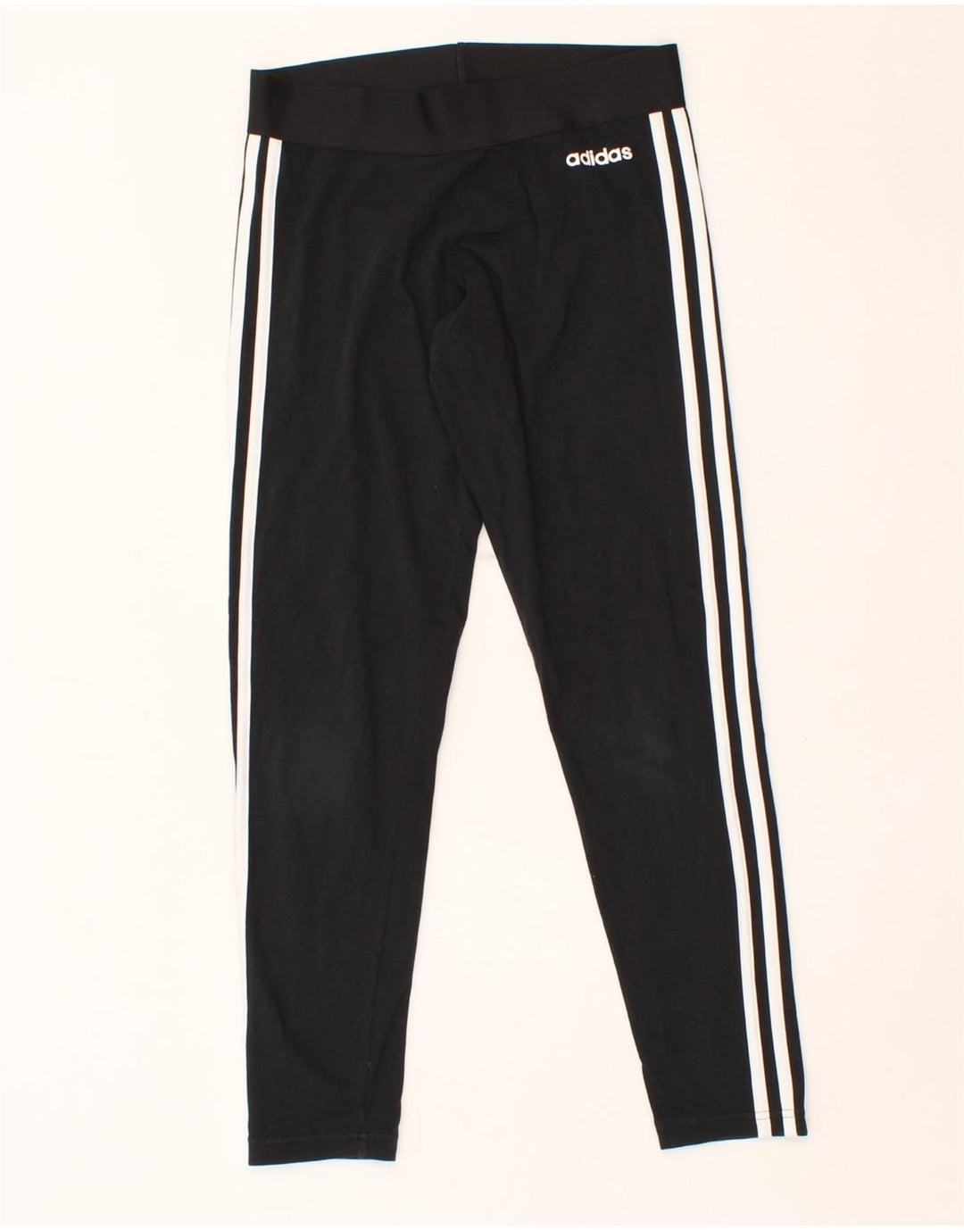 ADIDAS Womens Leggings UK 8/10 Small  Black Cotton Vintage Adidas and Second-Hand Adidas from Messina Hembry 