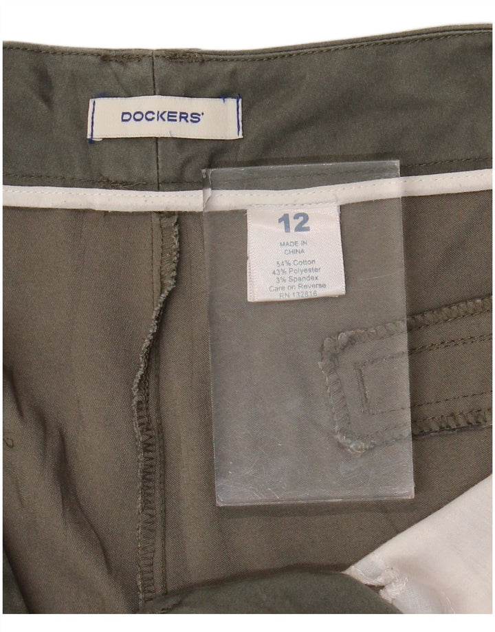 Pantaloni Capri da donna Dockers US 10 Large W34 L20 Cotone grigio