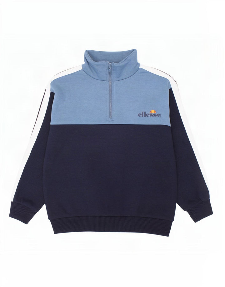 Felpa Ellesse da bambino con zip e collo, 3-4 anni, colore blu navy