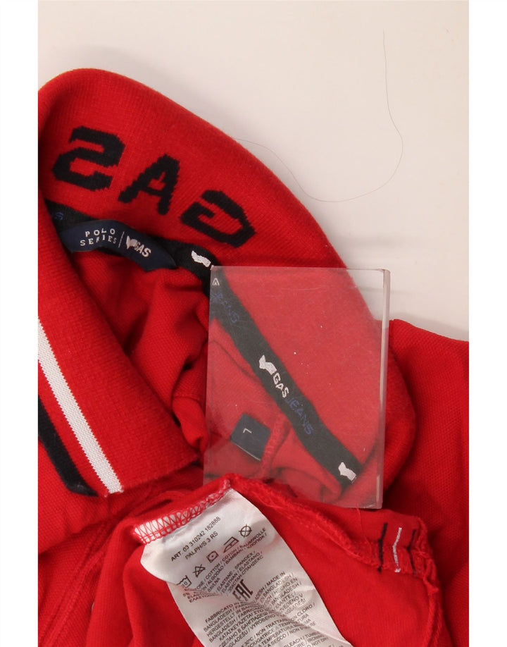 Polo GAS Bambino 15-16 Anni Large Rossa in Cotone