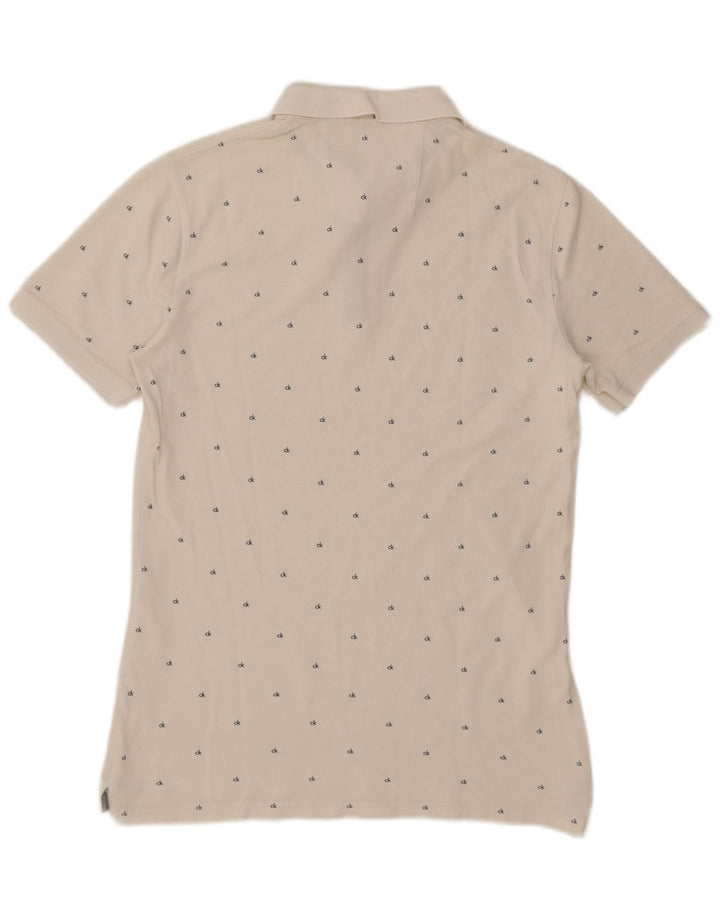 Polo da uomo Calvin Klein Jeans grande bianca maculata