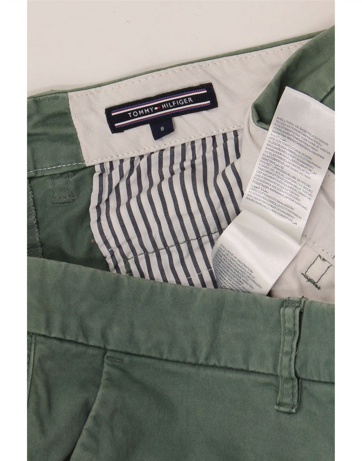 TOMMY HILFIGER Pantaloncini chino da donna US 8 Medium W32 cotone kaki