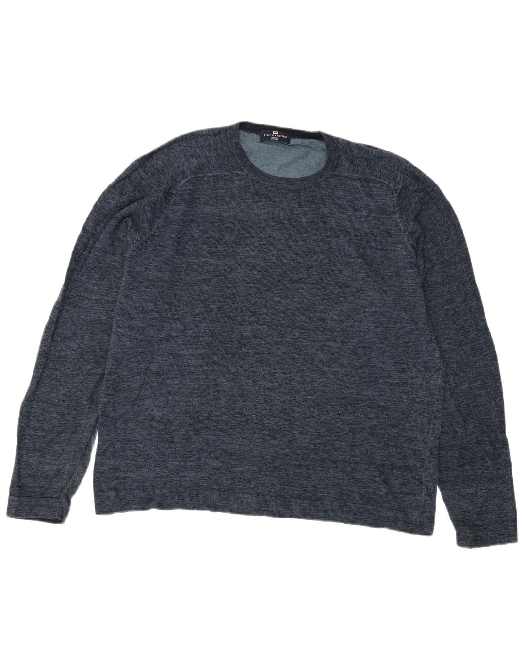 Maglione maglione girocollo da uomo Marks & Spencer blu Harbour grande blu navy