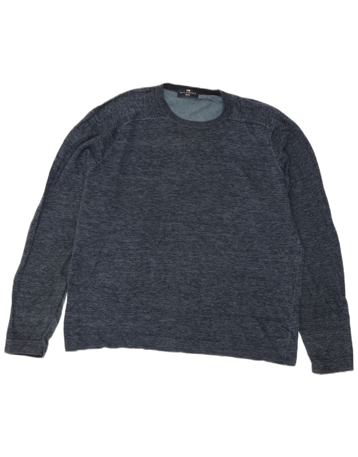 Maglione maglione girocollo da uomo Marks & Spencer blu Harbour grande blu navy