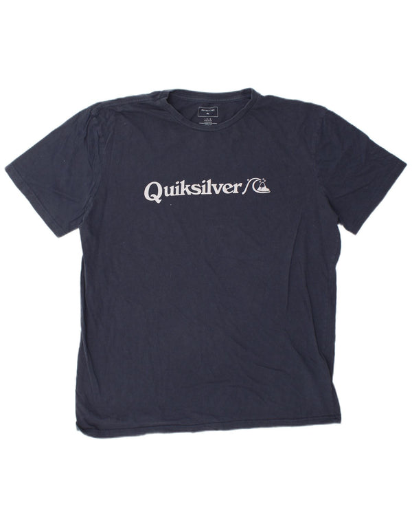 T-shirt grafica da uomo con vestibilità regolare Quiksilver, taglia grande, in cotone blu navy