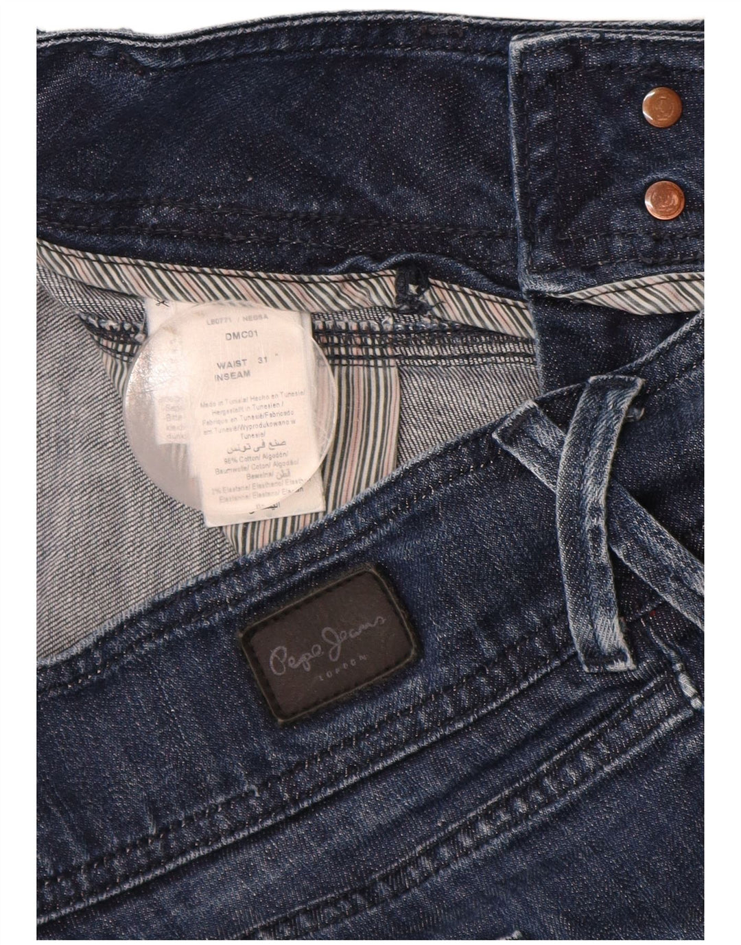 Pantaloncini di jeans da donna PEPE Jeans W31 cotone blu navy medio