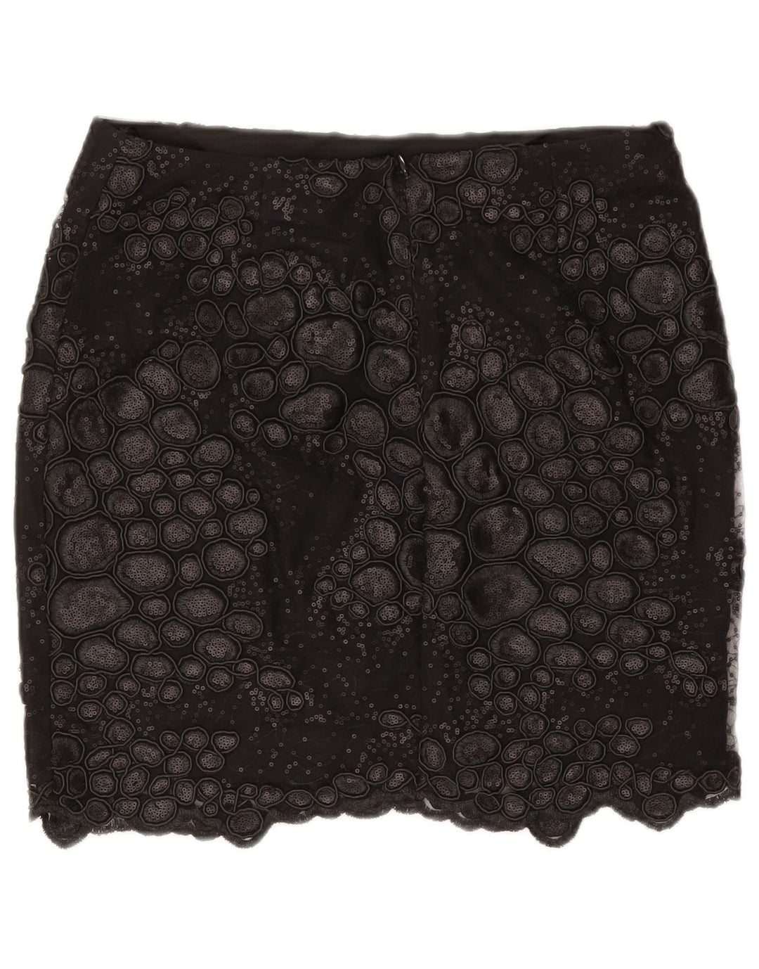 Minigonna da donna Reiss con motivo astratto W30 poliestere nero medio