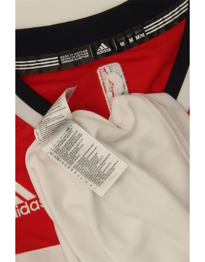 Canotta grafica ADIDAS da uomo Wizards, poliestere color block bianco medio