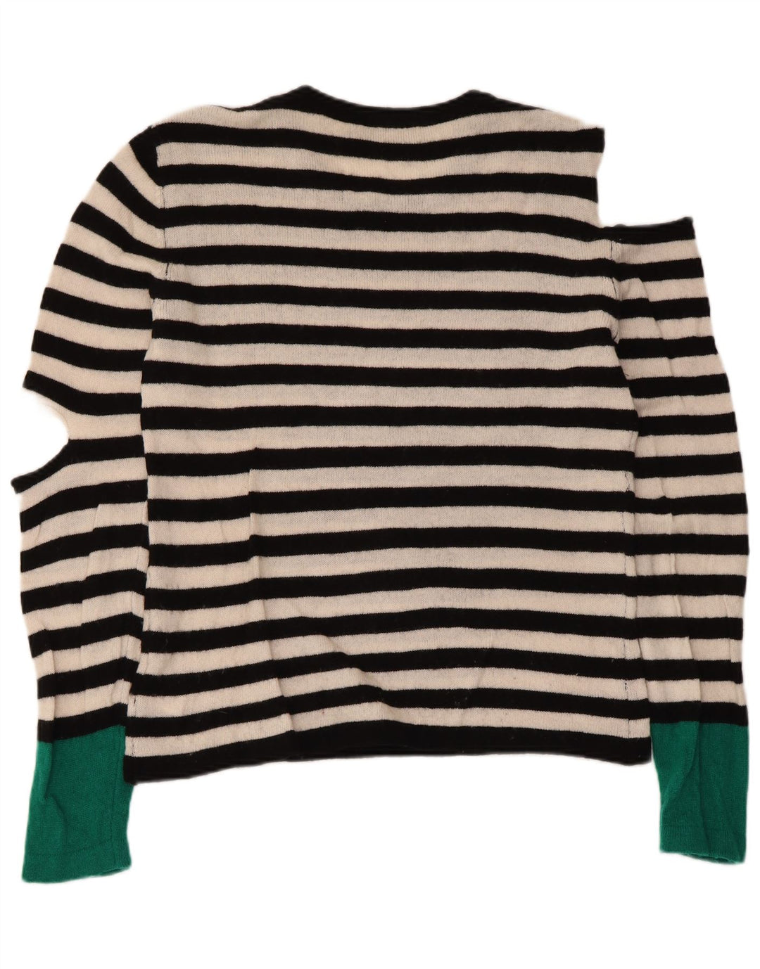 Maglione maglione con scollo a barca da donna Max Mara Weekend UK 14 medio a righe nere