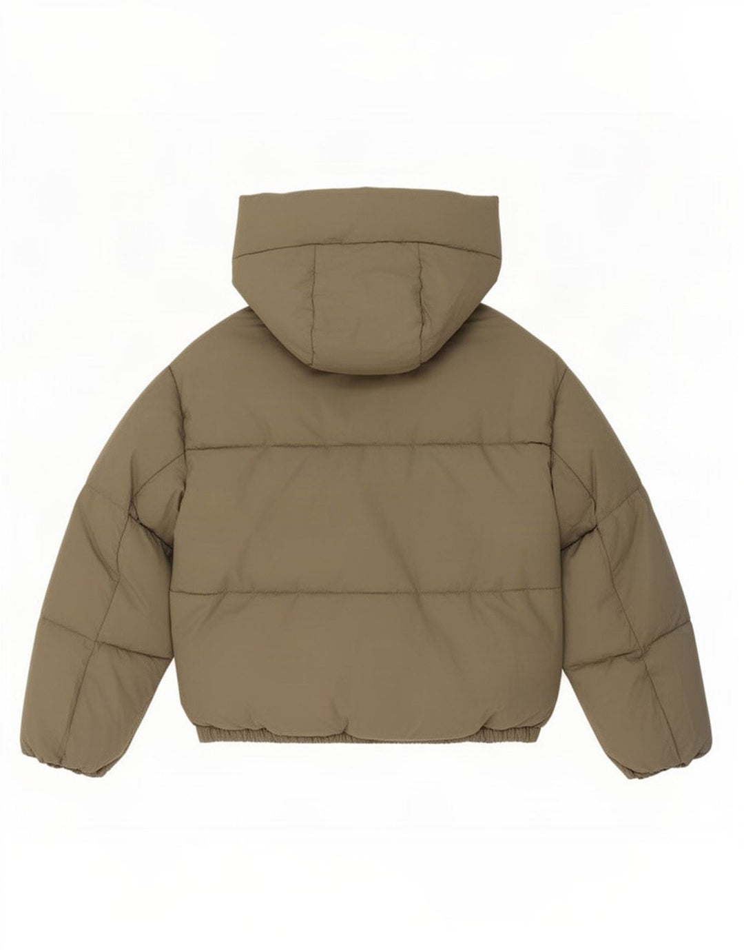 Giacca imbottita oversize con cappuccio da donna Zara UK 6 XS poliestere kaki