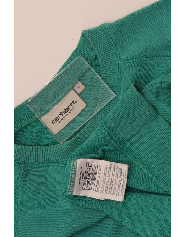 Felpa oversize da donna Carhartt UK 10 piccola in cotone verde