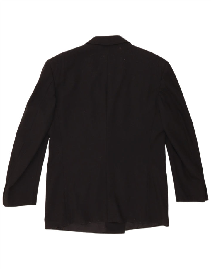 Giacca Blazer Doppiopetto Uomo Trussardi IT 52 XL Lana Vergine Nera