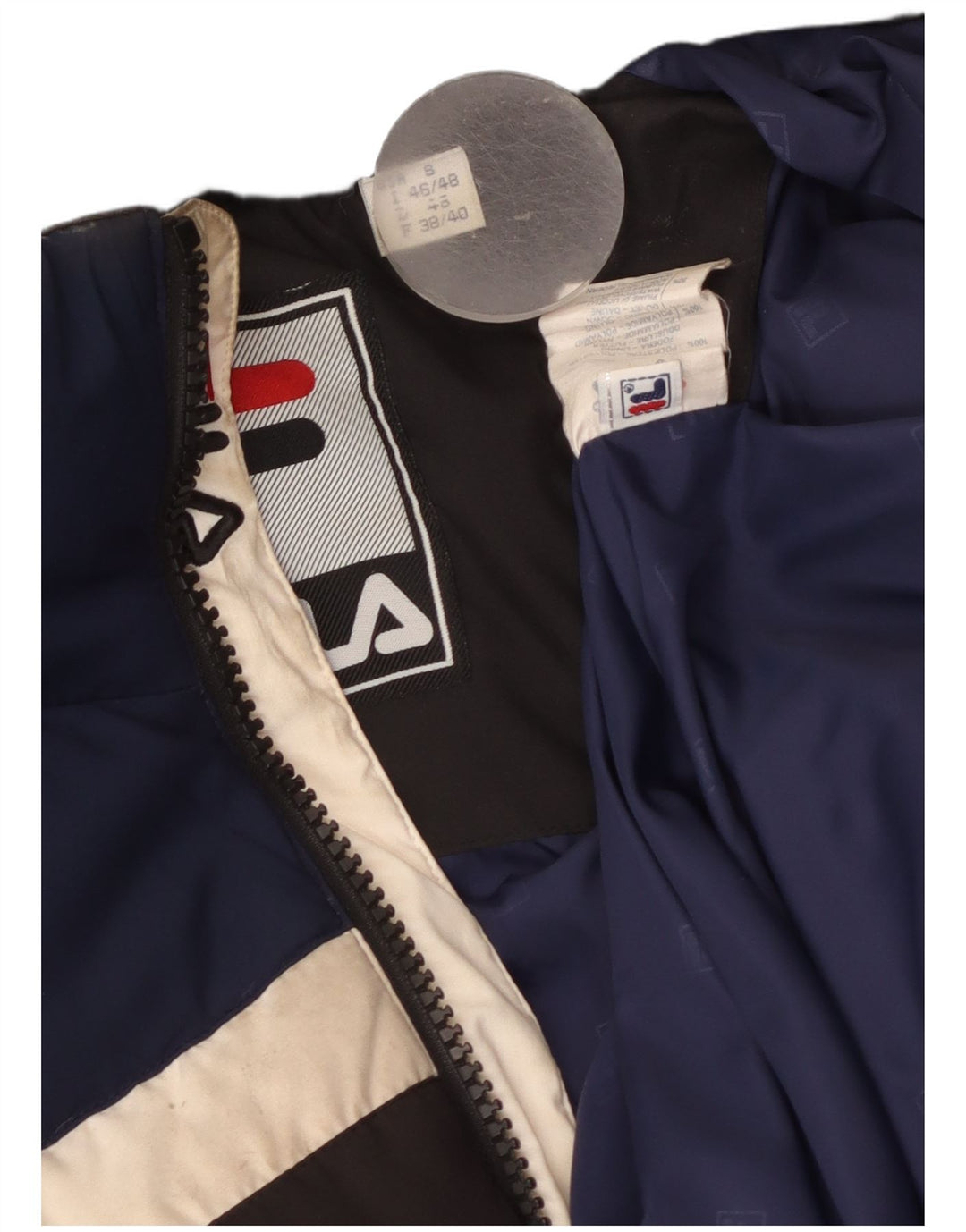 Giacca imbottita da uomo Fila UK 36 Small Poliestere color block nero