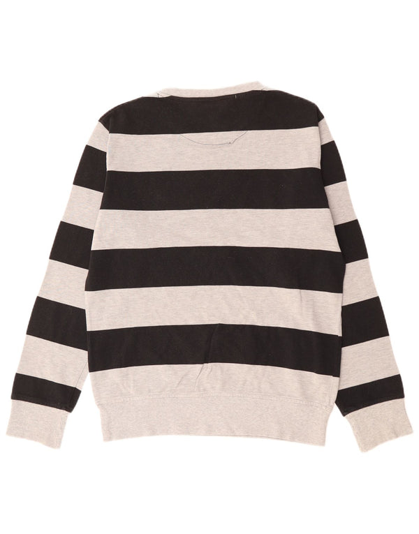 SERGIO TACCHINI Felpa Uomo Maglione Piccolo Cotone Rigato Grigio