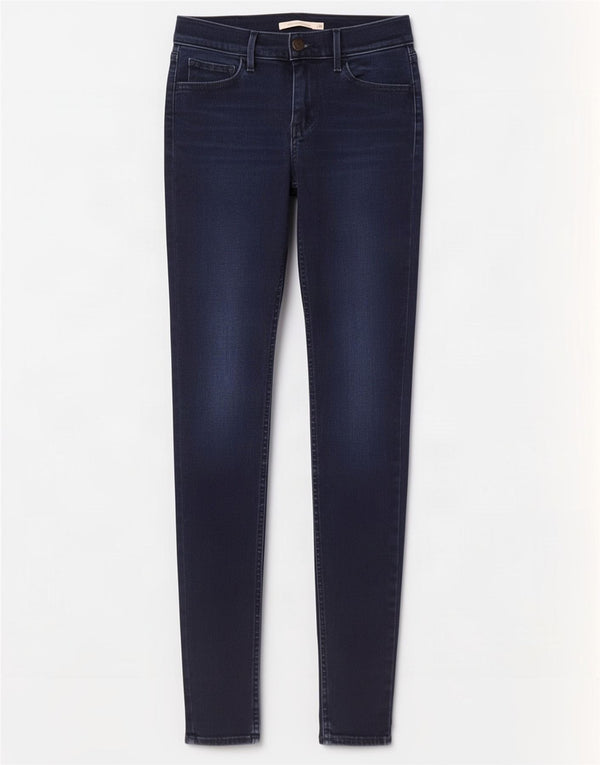 Jeans Levi's da donna 710 super skinny W28 L32 cotone blu navy