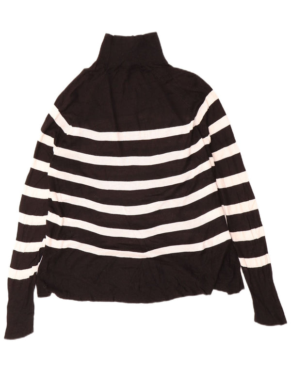 Maglione a collo alto oversize da donna Zara UK 10 piccolo a righe nere