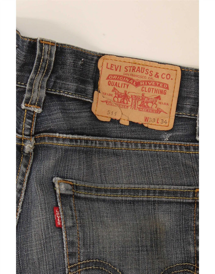 Jeans Levi's 511 Slim da donna W33 L34 cotone blu navy