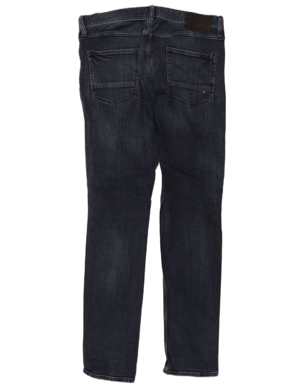 Jeans dritti Denton da uomo Tommy Hilfiger W34 L34 cotone blu navy