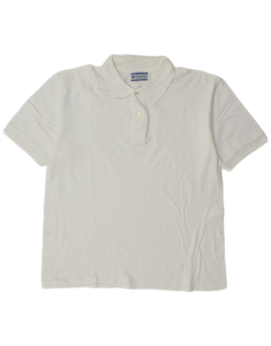 Polo da uomo Gymnasium in cotone bianco medio