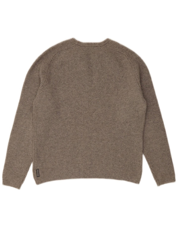Armani Uomo Maglione Girocollo Slim Fit Maglione Grande Cotone Grigio