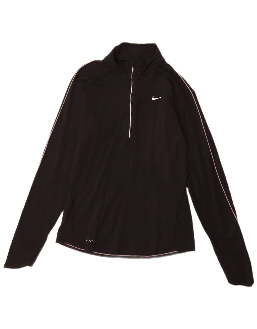 Top della tuta pullover Nike da donna Dri Fit UK 8/10 Small nylon nero