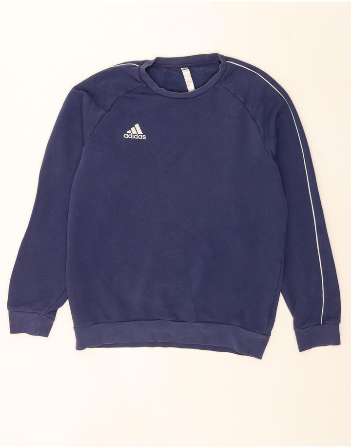 Felpa da uomo Adidas maglione medio blu navy in cotone