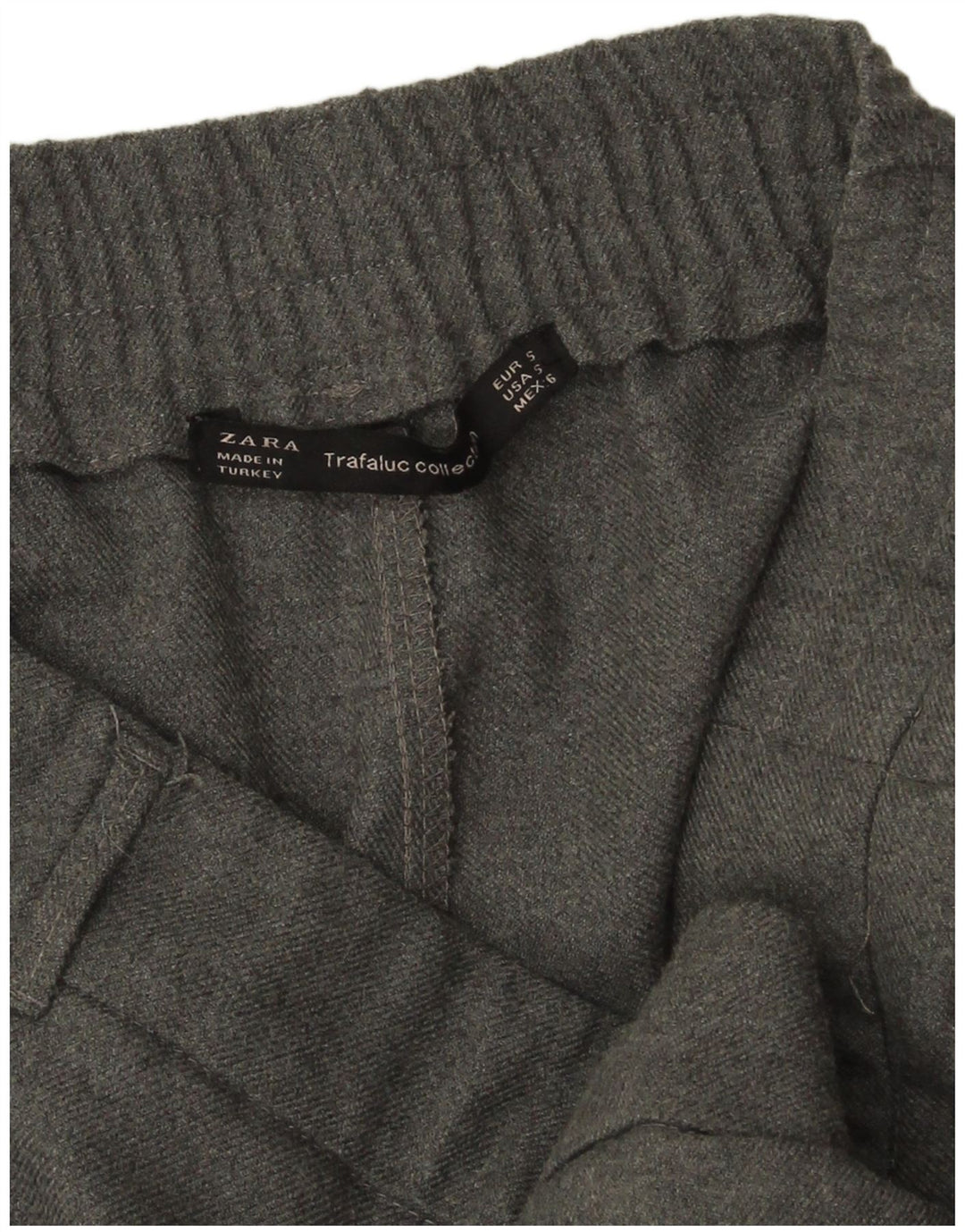 Pantaloni chino a gamba larga da donna Zara piccoli W26 L25 grigi