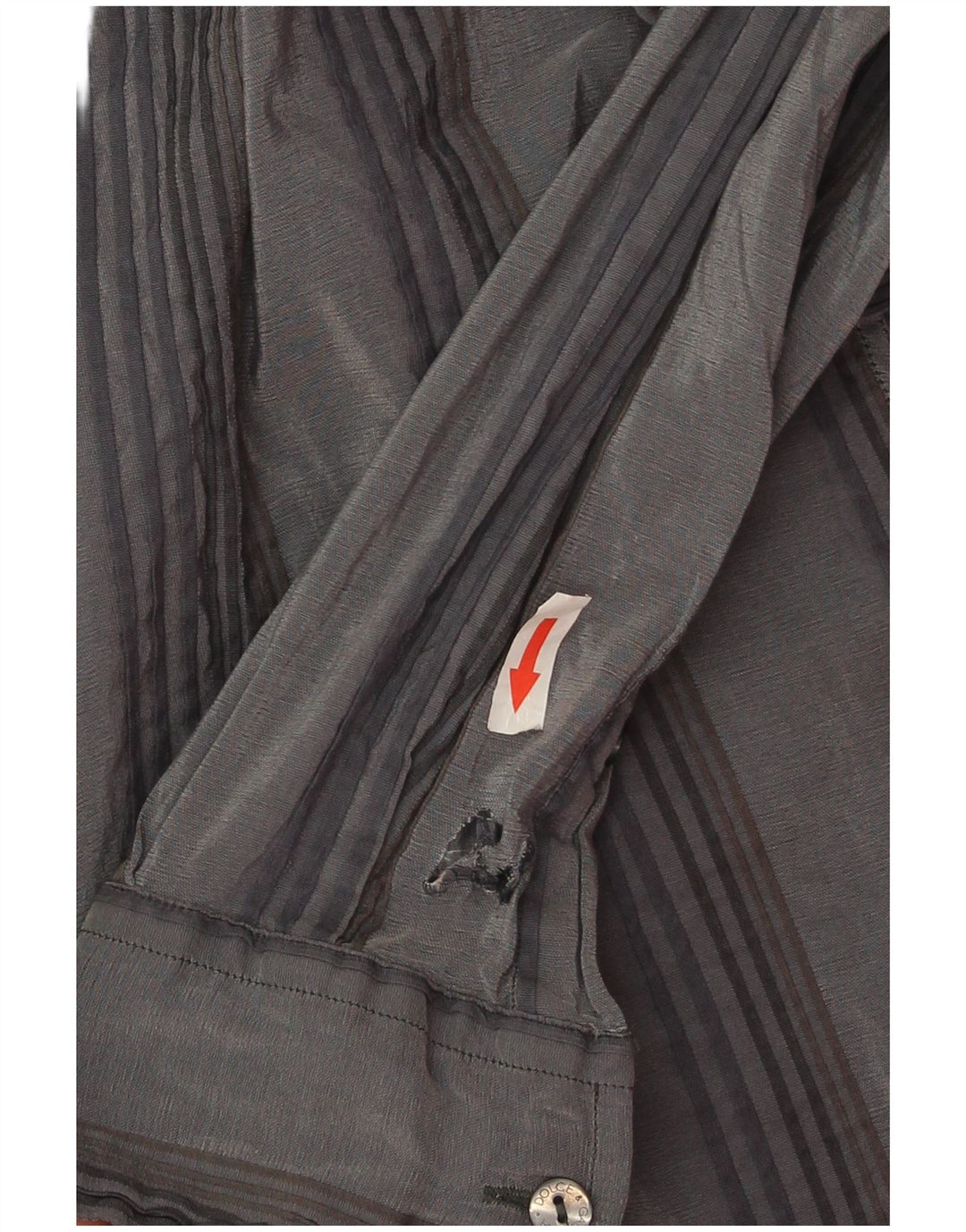 Camicia da uomo Dolce & Gabbana taglia 16 41 a righe grigie grandi