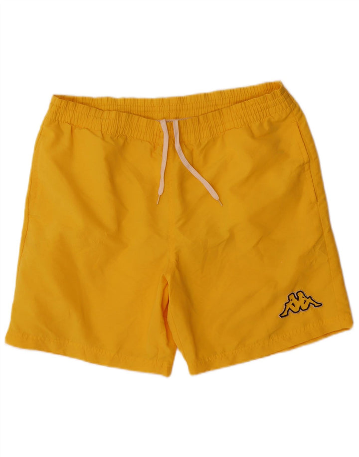 Pantaloncini da bagno da uomo Kappa in poliestere giallo medio