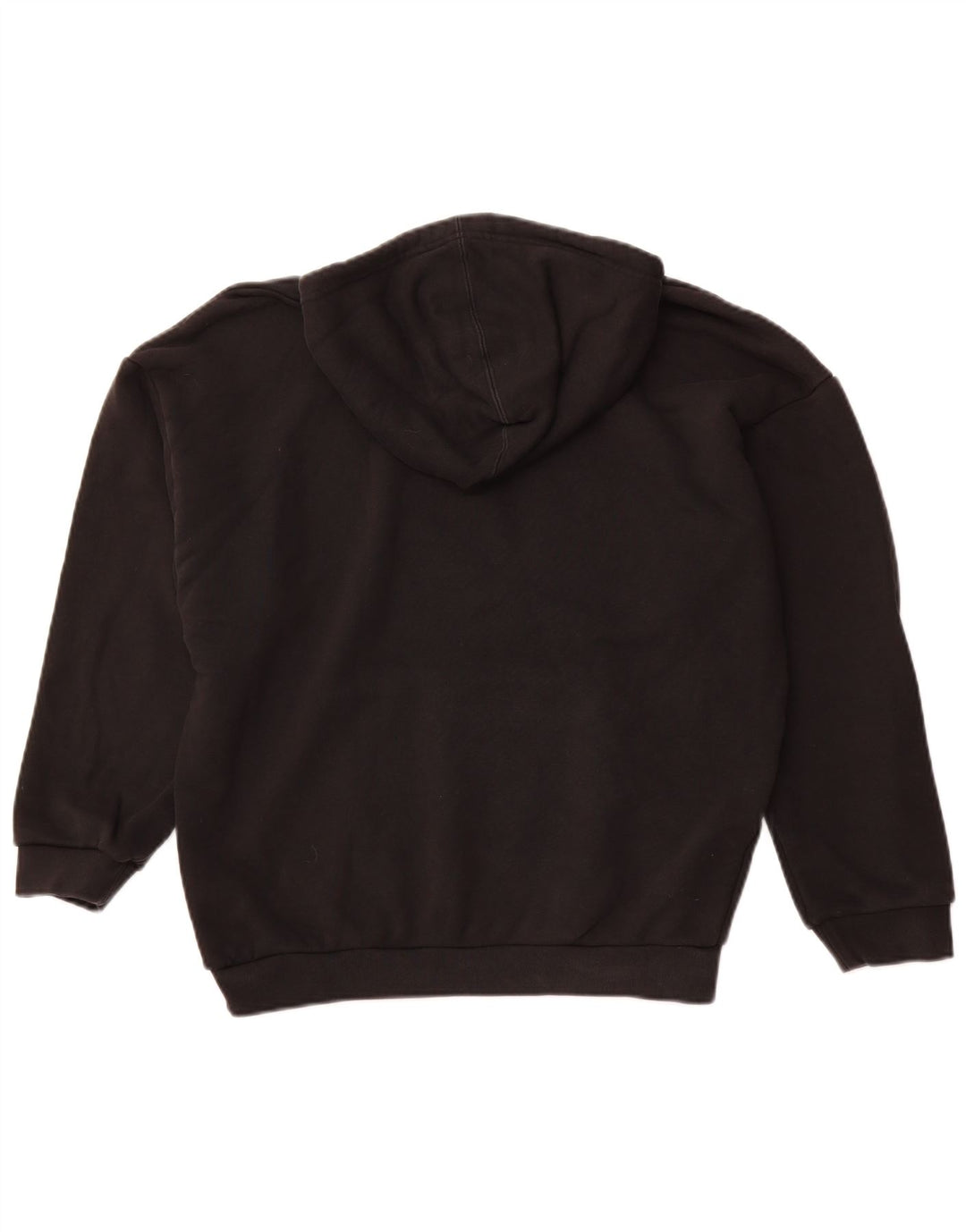Maglione con cappuccio grafico da donna vestibilità ampia ADIDAS UK 14 grande cotone nero