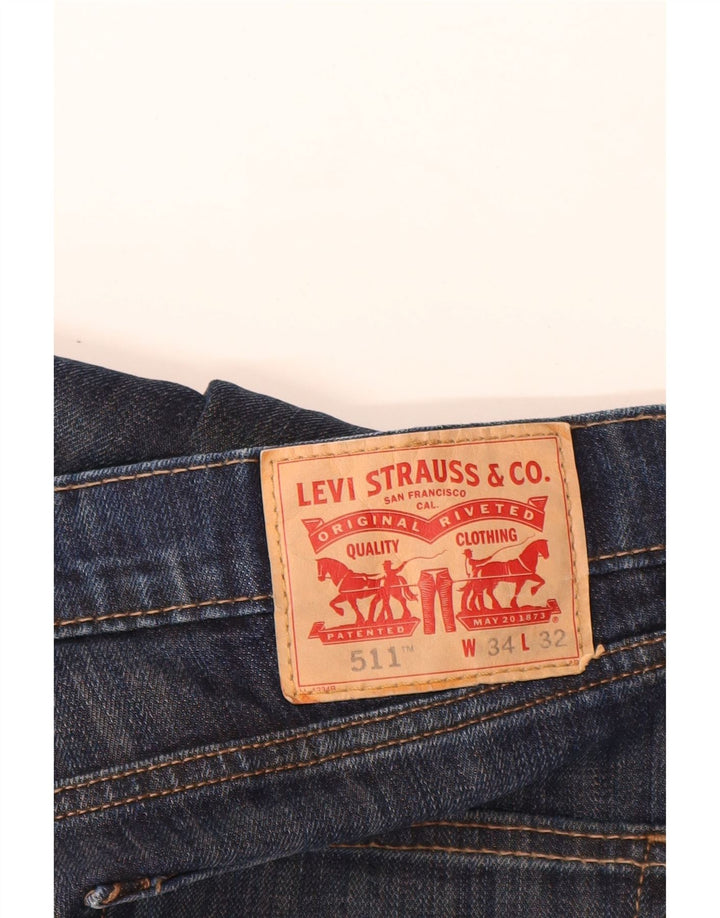 Jeans Levi's Uomo 511 Slim W34 L32 Cotone Blu Navy