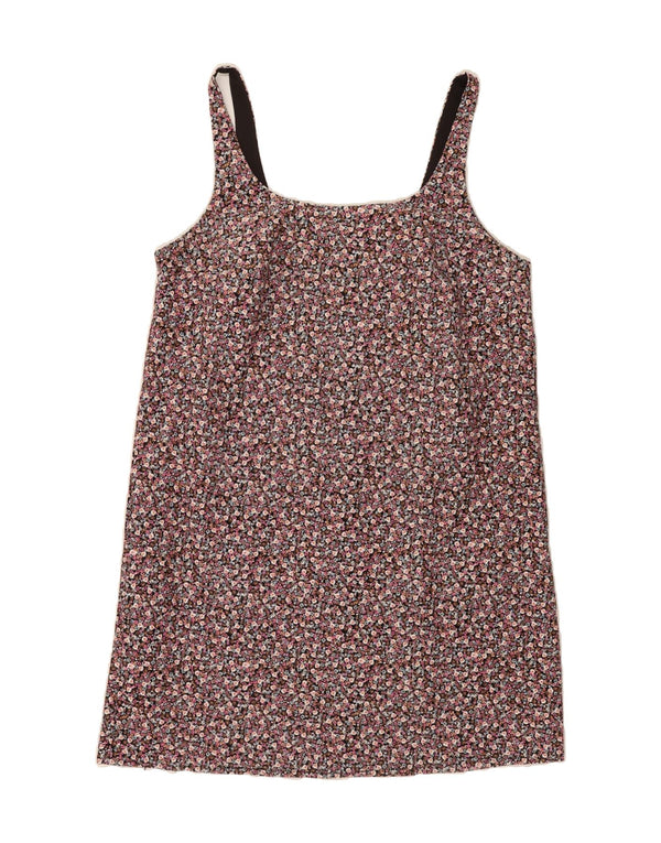 H&M Womens Sundress UK 16 Large Multicoloured Floral Cotton