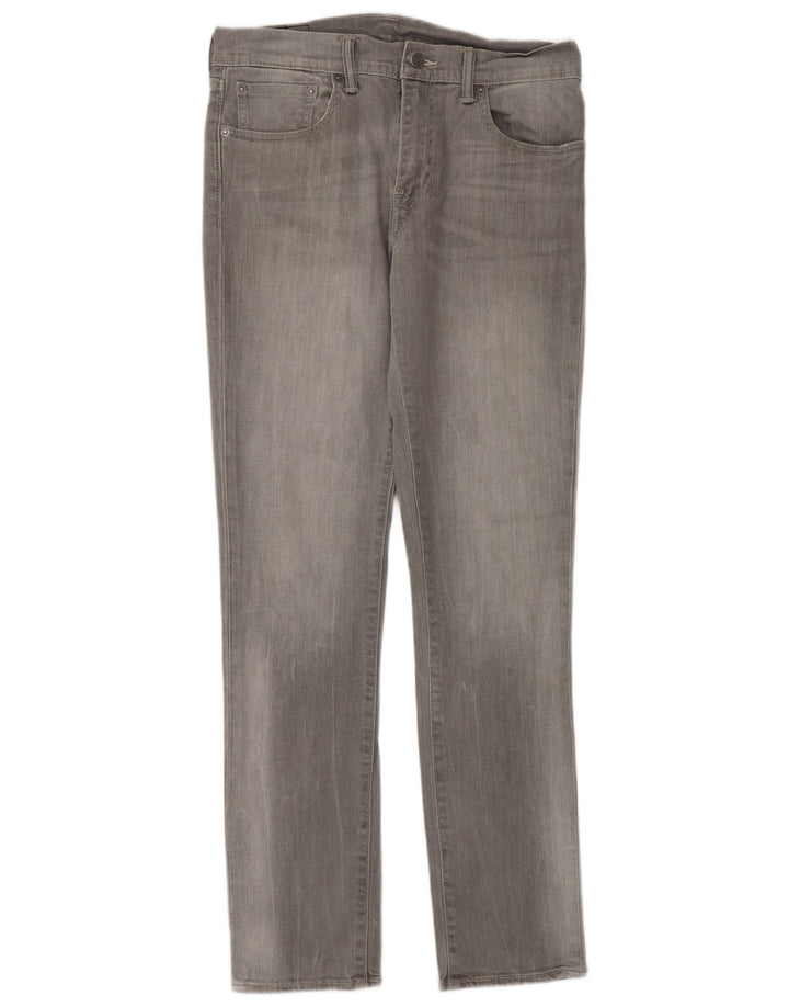 Levi's Uomo 511 Slim Jeans W32 L32 Cotone Grigio