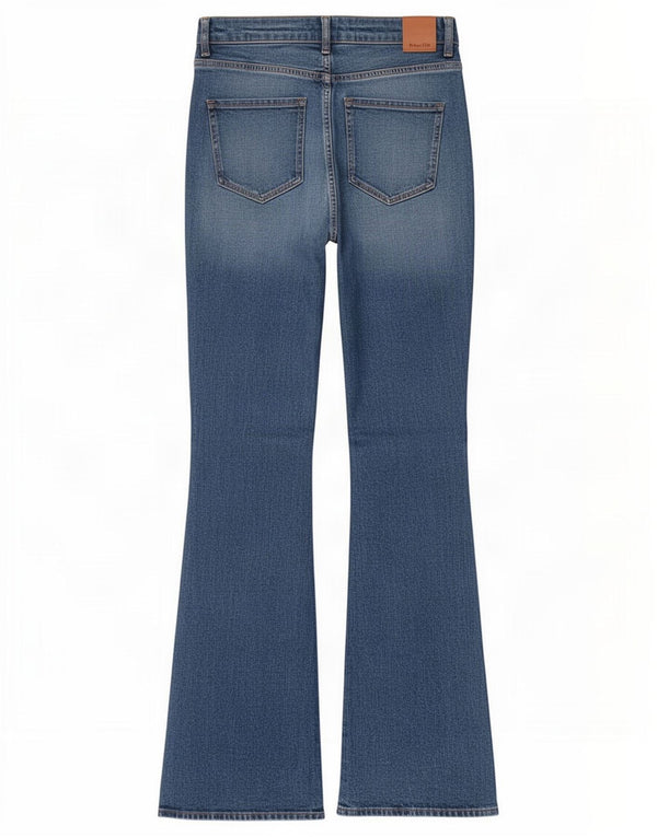 Jeans svasati a vita alta da donna Massimo Dutti EU 42 Large W32 L36 cotone blu
