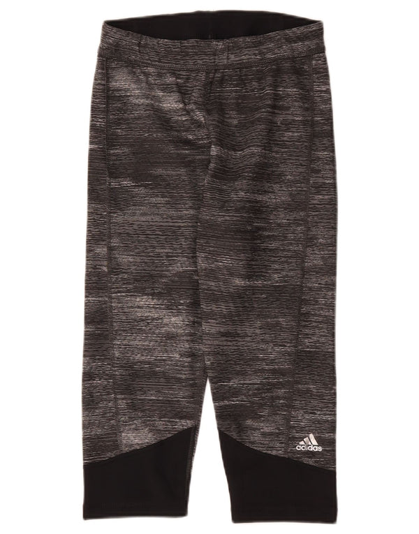 Leggings Adidas Climalite Capri da donna UK 12/14 Colorblock grigio medio