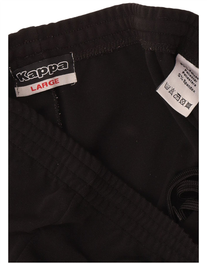 Pantaloni da tuta da uomo Kappa Large neri in poliestere