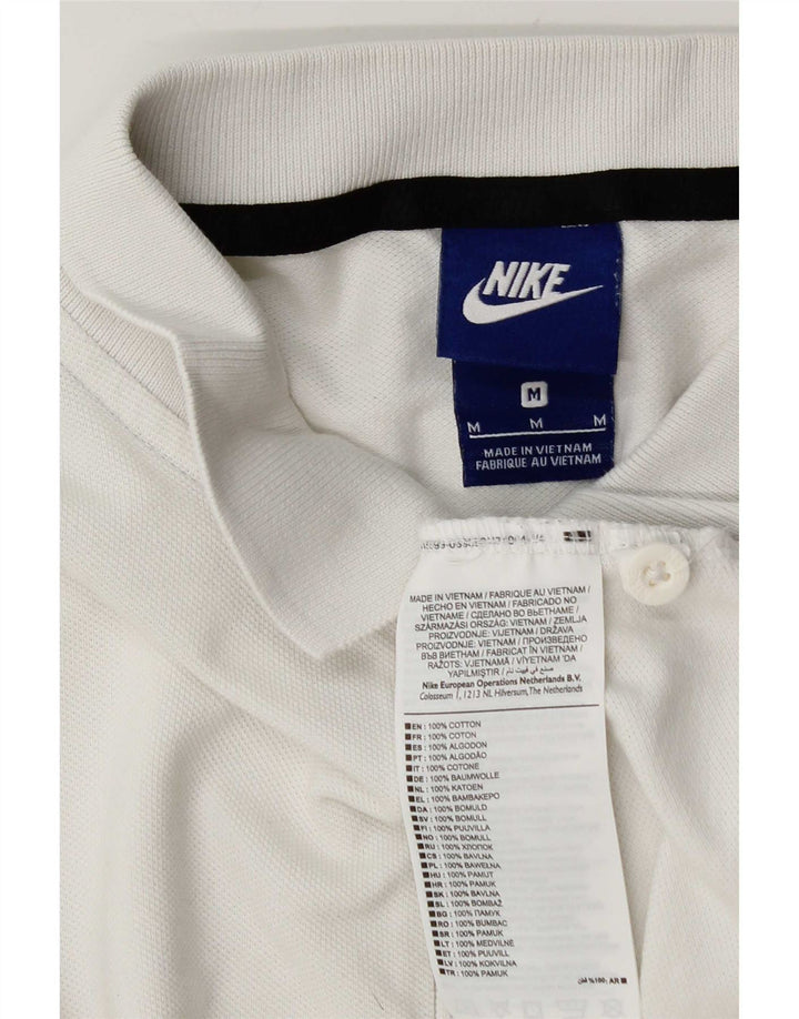 Polo Nike da uomo in cotone bianco medio