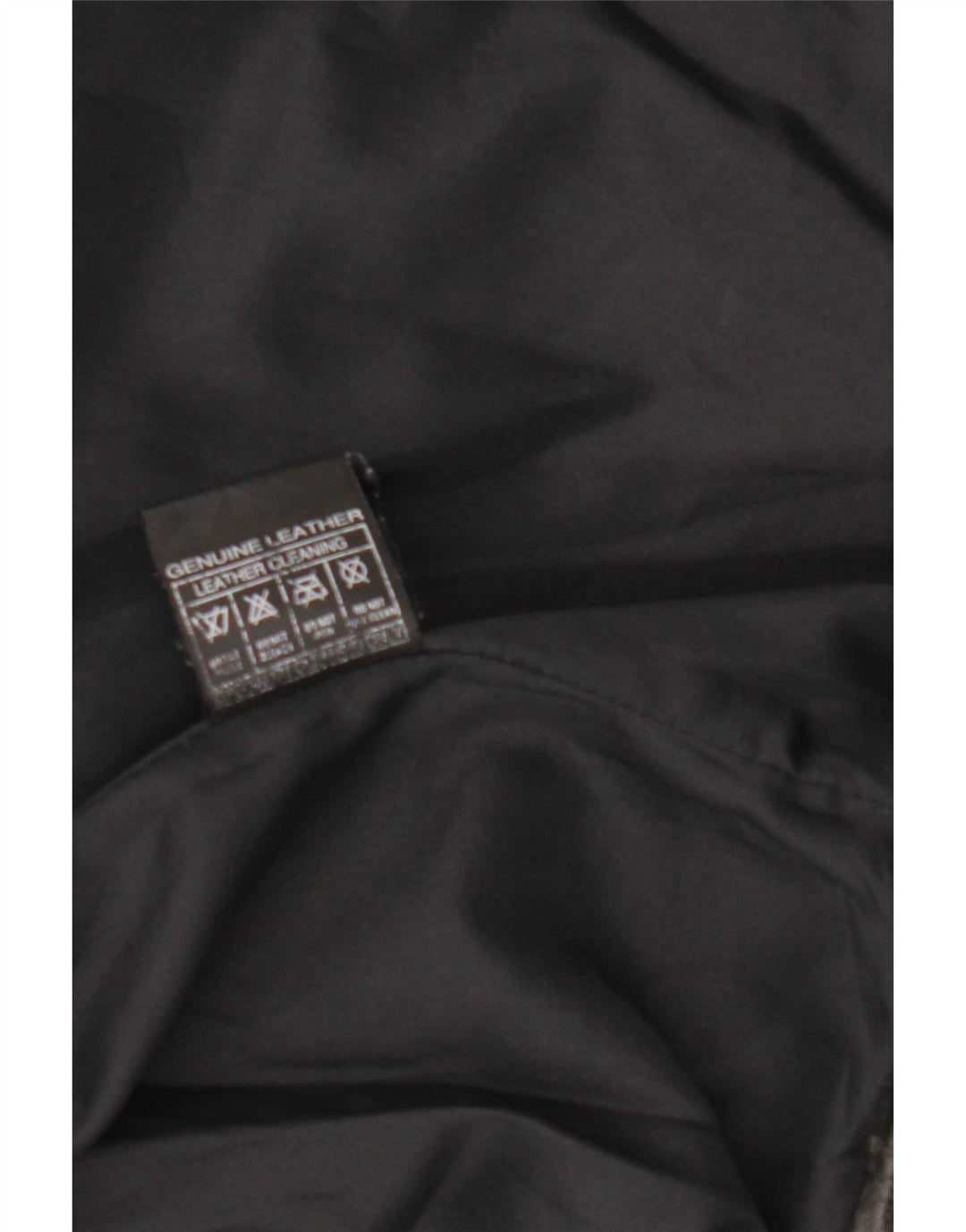 Giacca in pelle bomber vintage da uomo UK 36 piccola nera