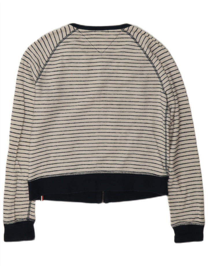 Giacca da tuta da donna Tommy Hilfiger UK 14 a righe bianche medie