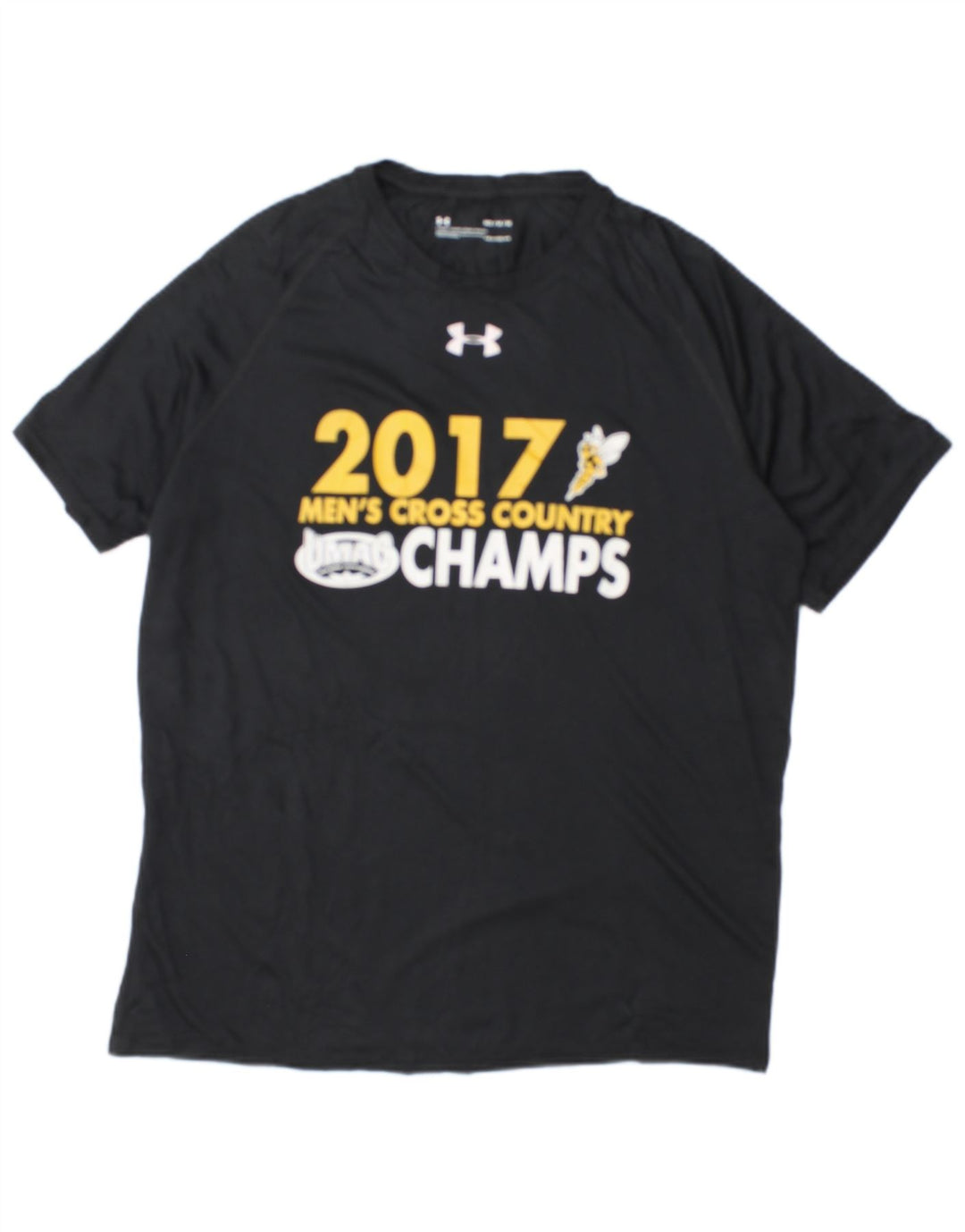 Maglietta grafica da uomo Under Armour Heat Gear Top nera media