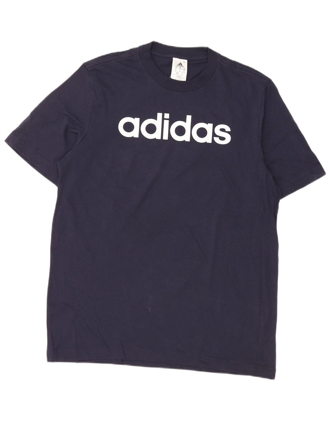 T-shirt grafica da uomo Adidas Top in cotone blu navy medio