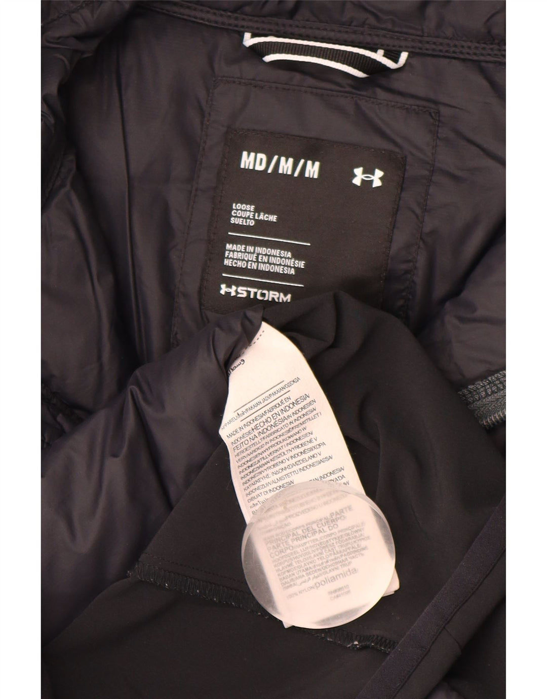 Giacca imbottita grafica da uomo Under Armour UK 38 Medium Navy Blue Colourblock
