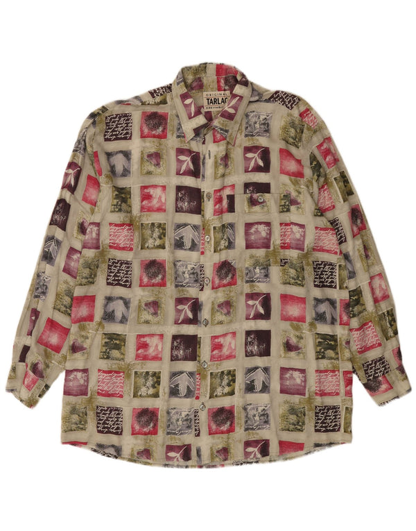 Camicia da uomo VINTAGE grande patchwork multicolore