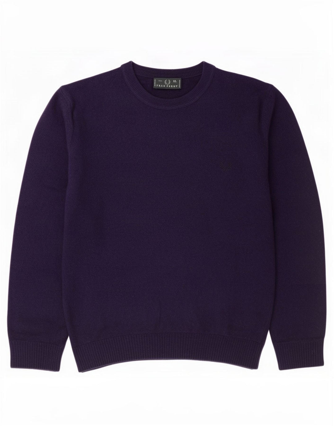 Maglione maglione girocollo da uomo Fred Perry XL lana viola