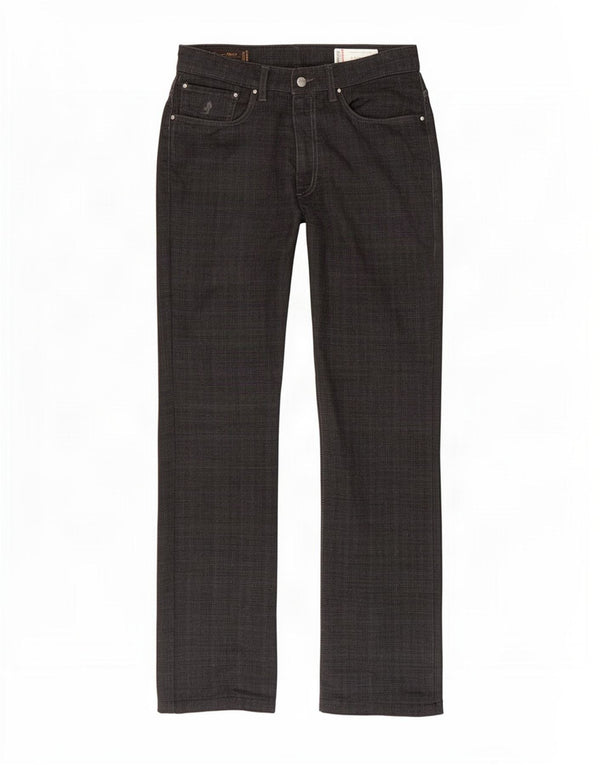 Pantaloni casual dritti da uomo Marlboro Classics W32 L30 a quadri grigi