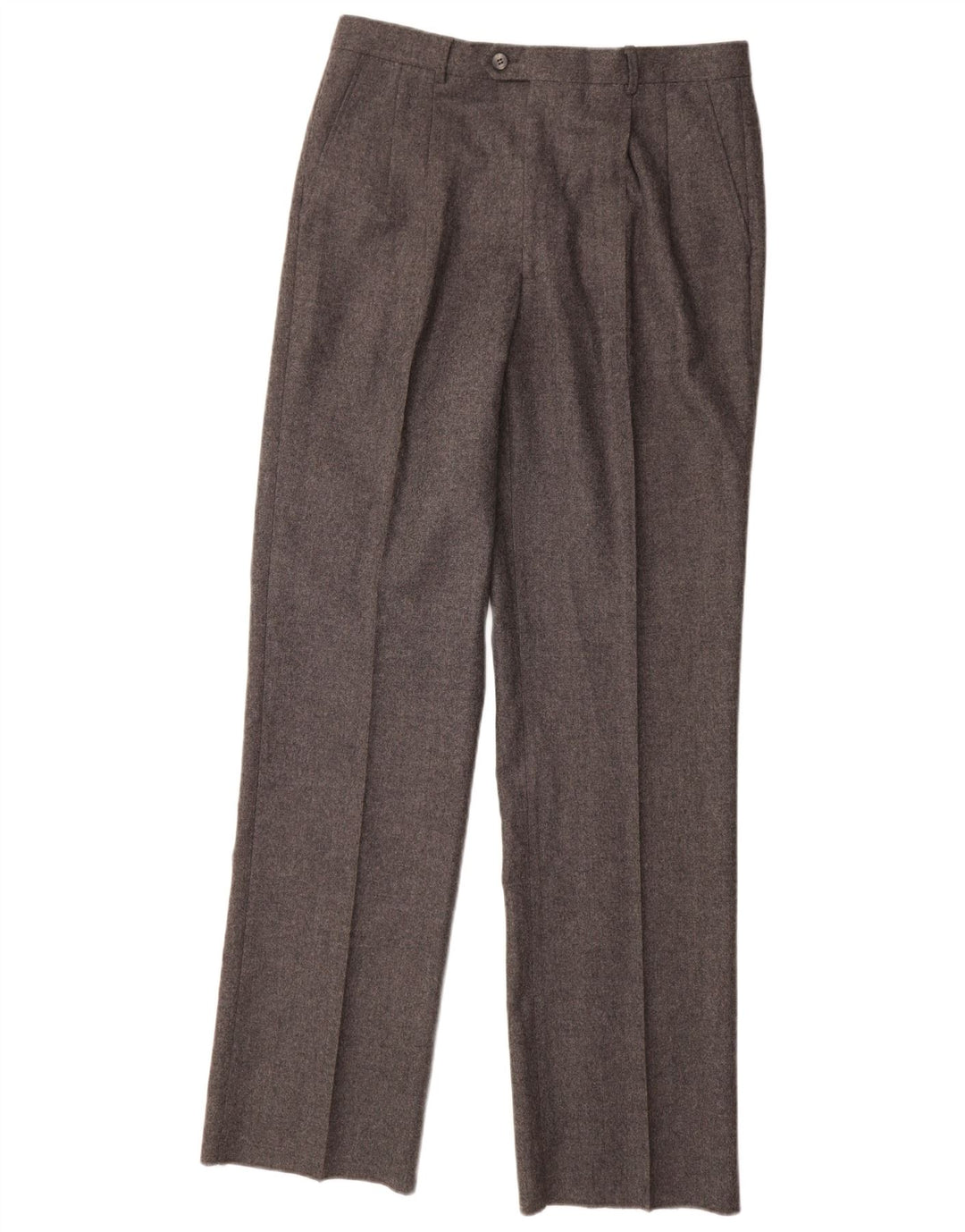 Pantaloni da abito con pegging da uomo Marzotto IT 48 Medium W32 L34 Lana grigia