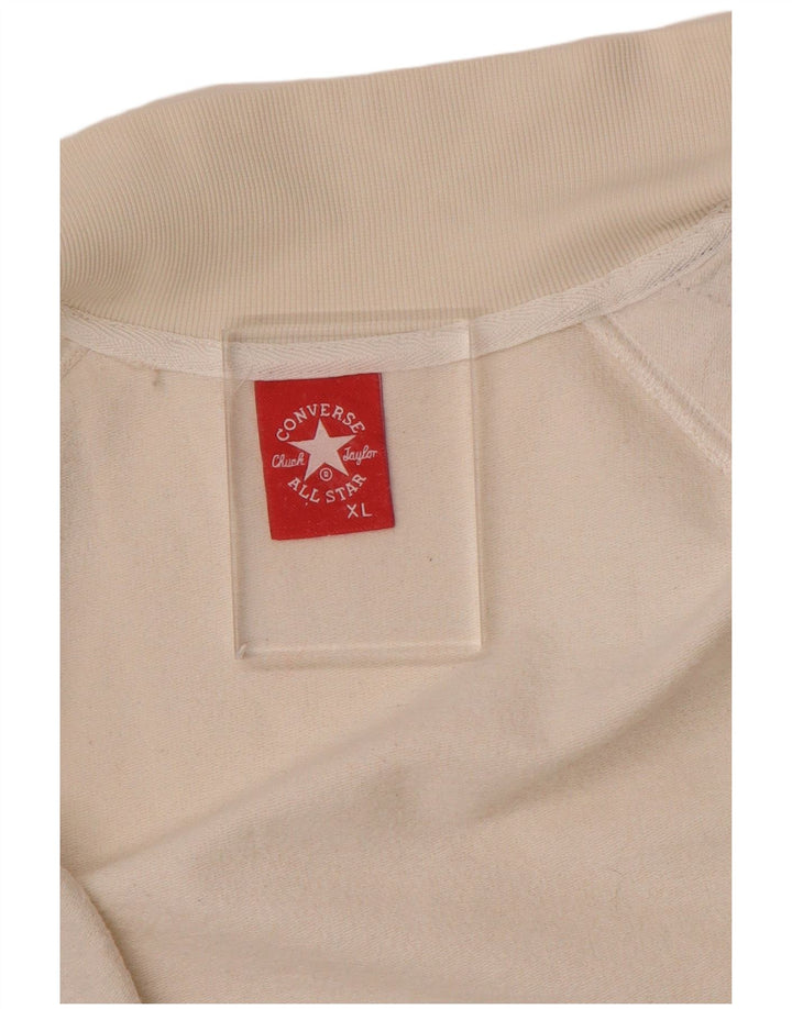 CONVERSE Boys Tracksuit Top Jacket 11-12 Years XL White Colourblock