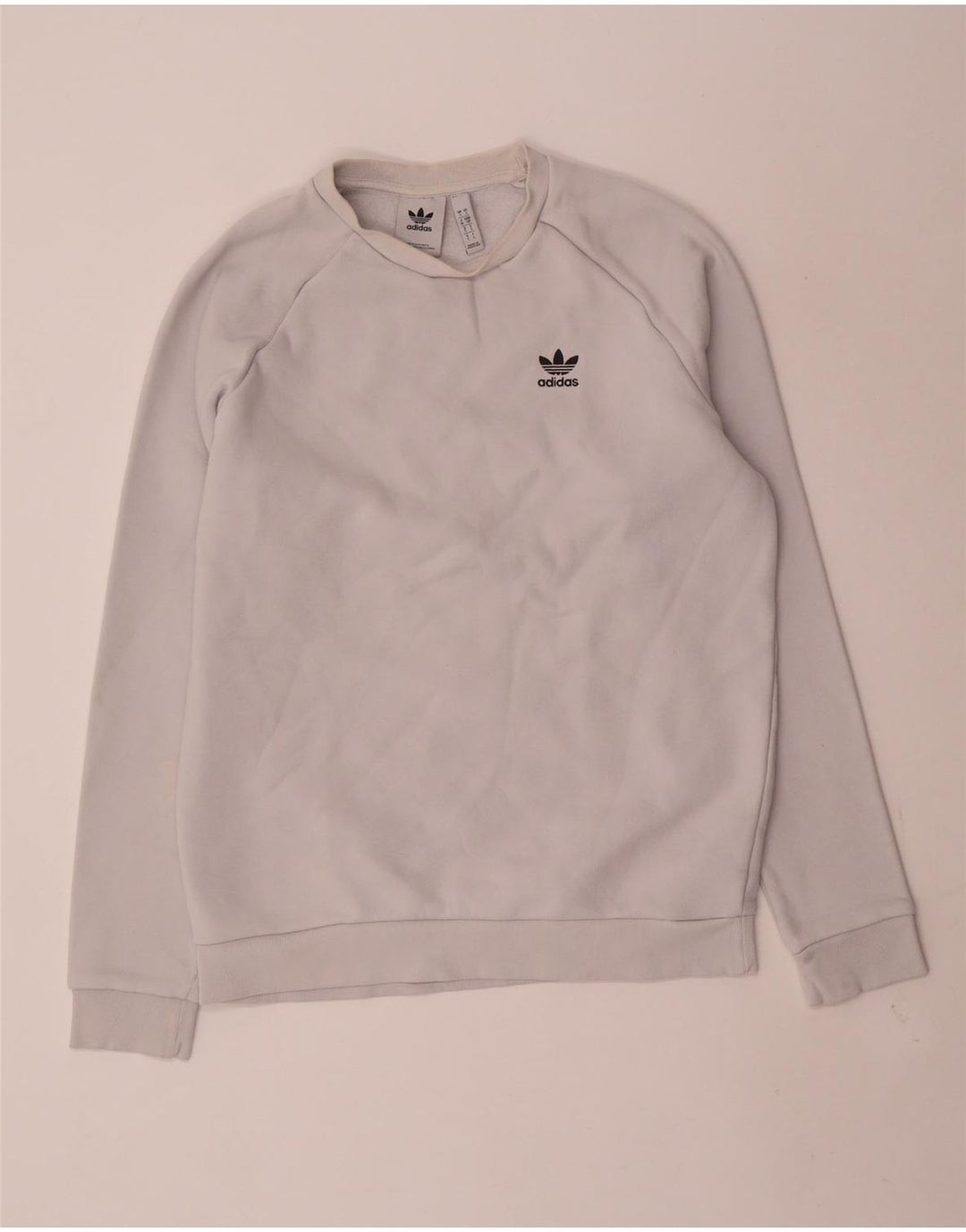 Felpa da uomo ADIDAS maglione piccolo cotone bianco